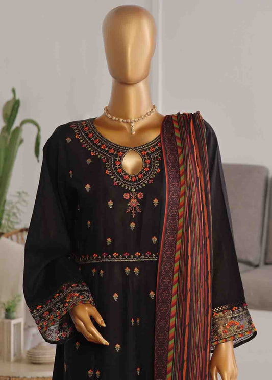 Bin Saeed Fabric - BNS-FR-013- 3 Piece Embroidered Jacquard Stitched Suit
