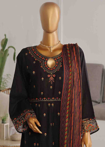 Bin Saeed Fabric - BNS-FR-013- 3 Piece Embroidered Jacquard Stitched Suit