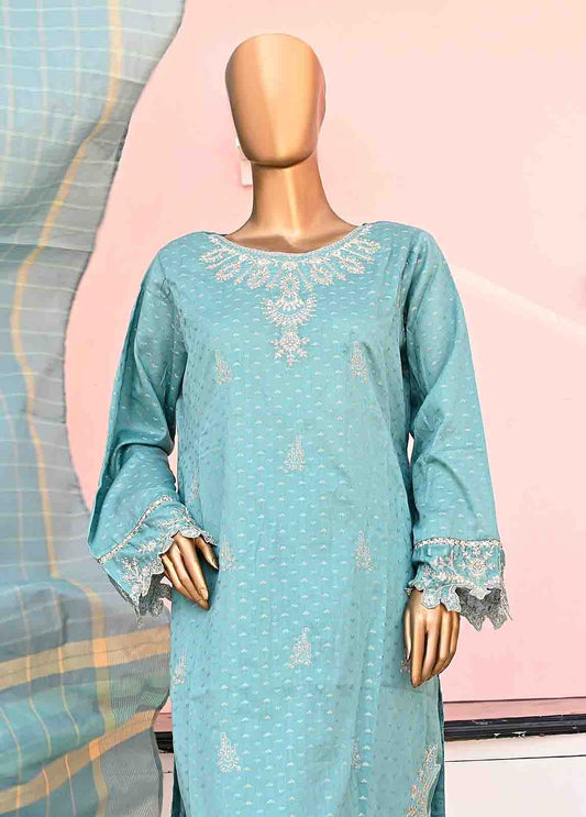 Bin Saeed Fabric - BNSE-013- 3 Piece Jacquard Embroidered collection