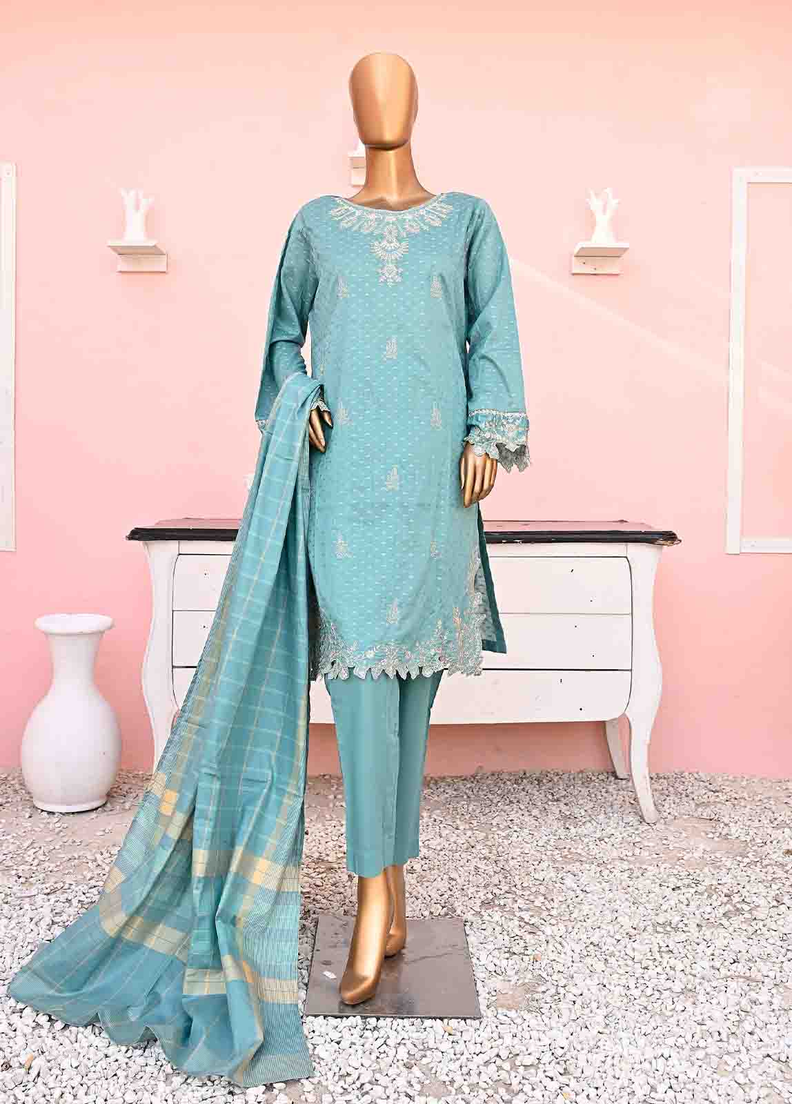 BNSE-013- 3 Piece Jacquard Embroidered collection