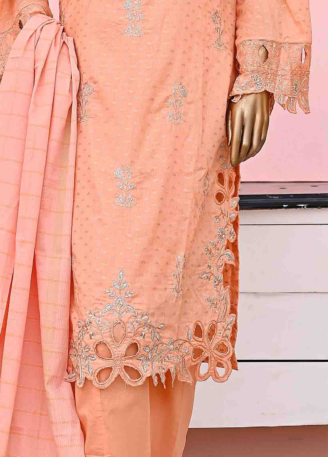 Bin Saeed Fabric - BNSE-014- 3 Piece Jacquard Embroidered collection