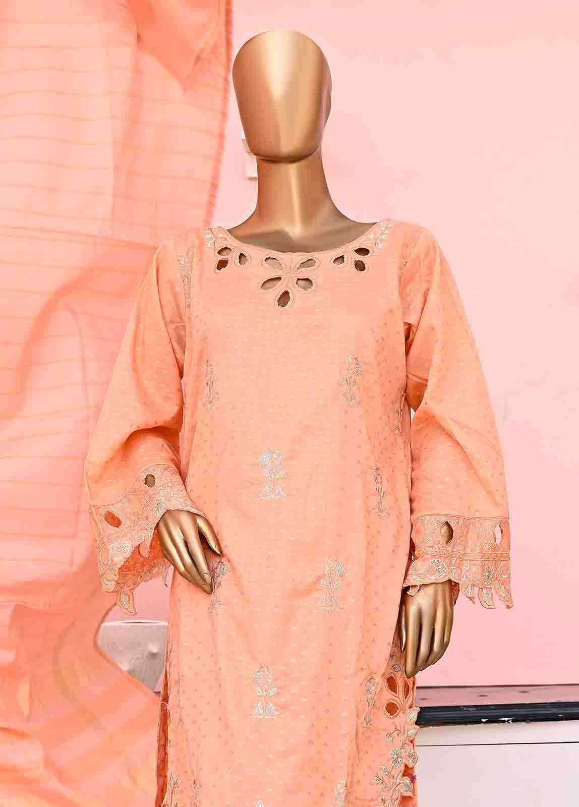 Bin Saeed Fabric - BNSE-014- 3 Piece Jacquard Embroidered collection