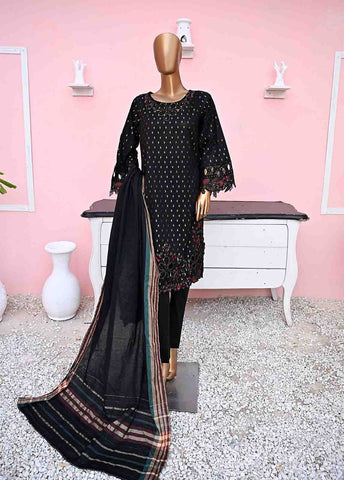 Bin Saeed Fabric - BNSE-015- 3 Piece Jacquard Embroidered collection