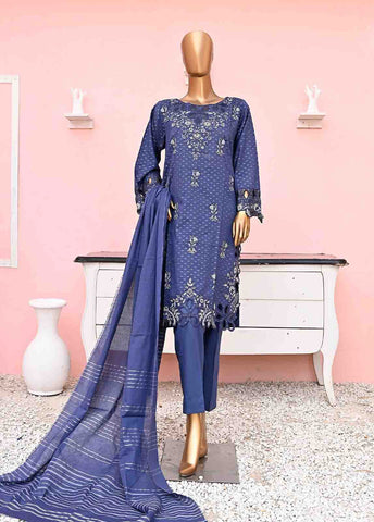 Bin Saeed Fabric - BNSE-016- 3 Piece Jacquard Embroidered collection