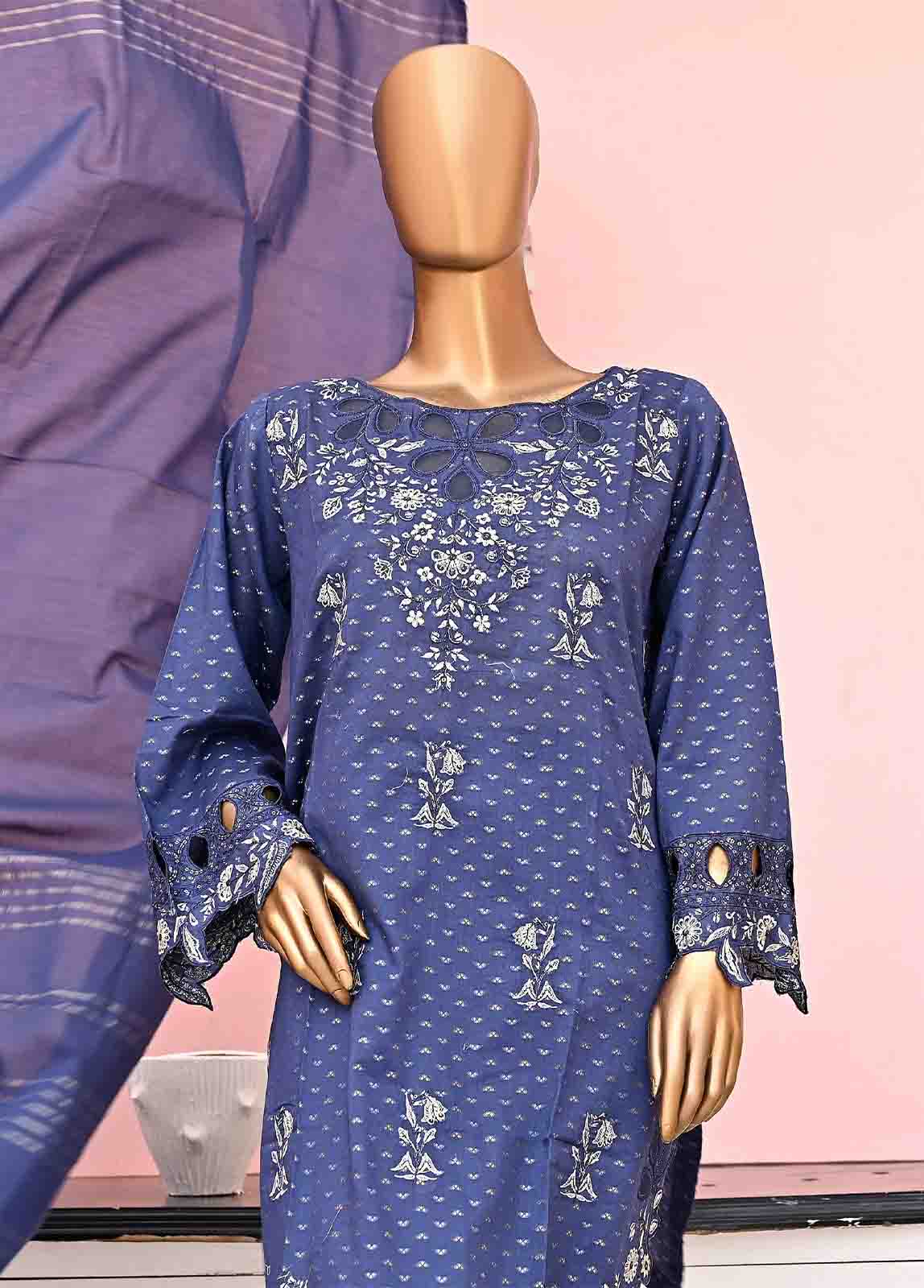 Bin Saeed Fabric - BNSE-016- 3 Piece Jacquard Embroidered collection