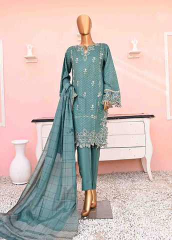 Bin Saeed Fabric - BNSF-012- 3 Piece Jacquard Embroidered collection