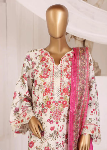 3 Piece Chikankari Stitched MultiColor Lawn Suit with Trouser & Dupatta