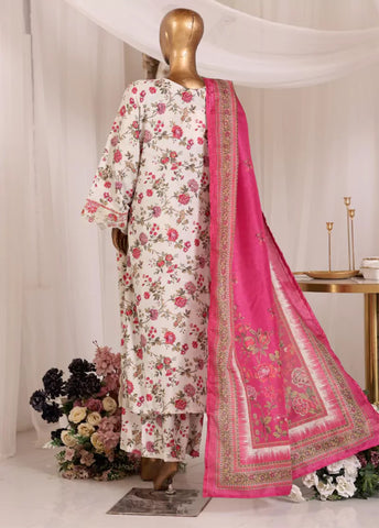 3 Piece Chikankari Stitched MultiColor Lawn Suit with Trouser & Dupatta