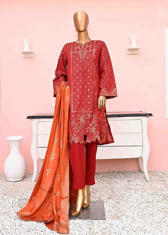 Bin Saeed Fabric - BS-2304- 3 Piece Jacquard Embroidered collection