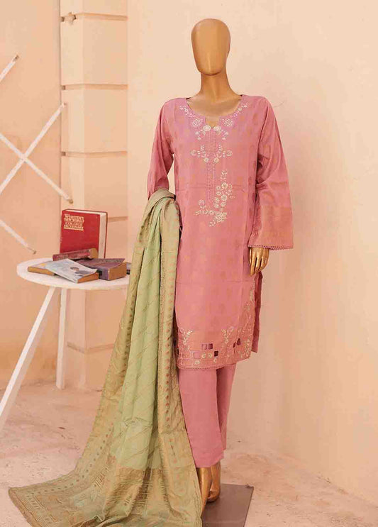 BSE-2301-3 Piece Jacquard Stitched Suit