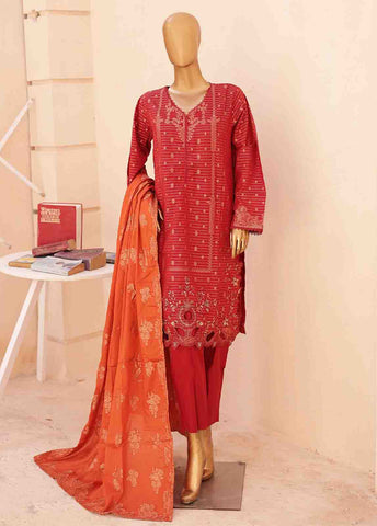 Bin Saeed Fabric - BSE-2302-3 Piece Jacquard Stitched Suit