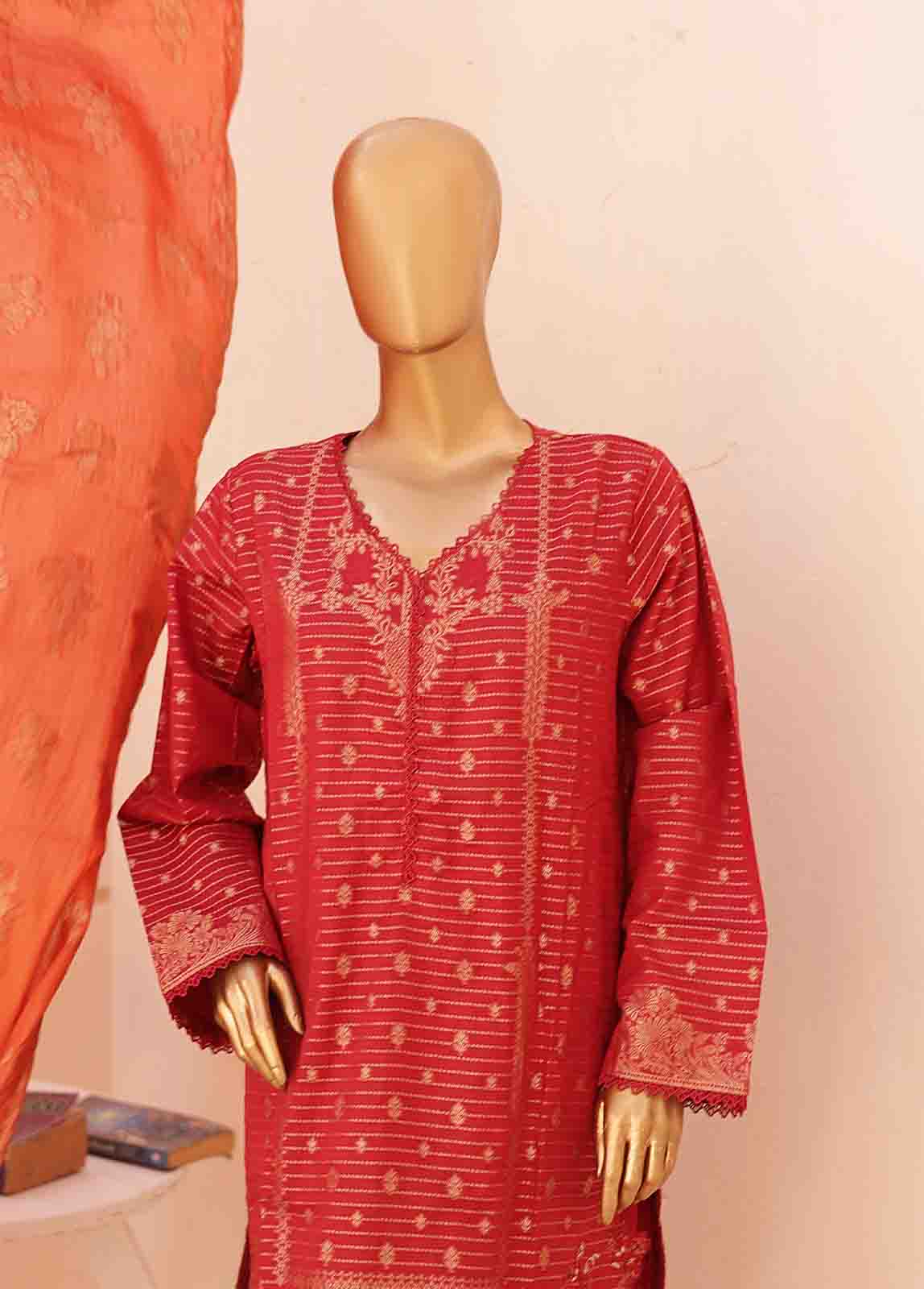 Bin Saeed Fabric - BSE-2302-3 Piece Jacquard Stitched Suit