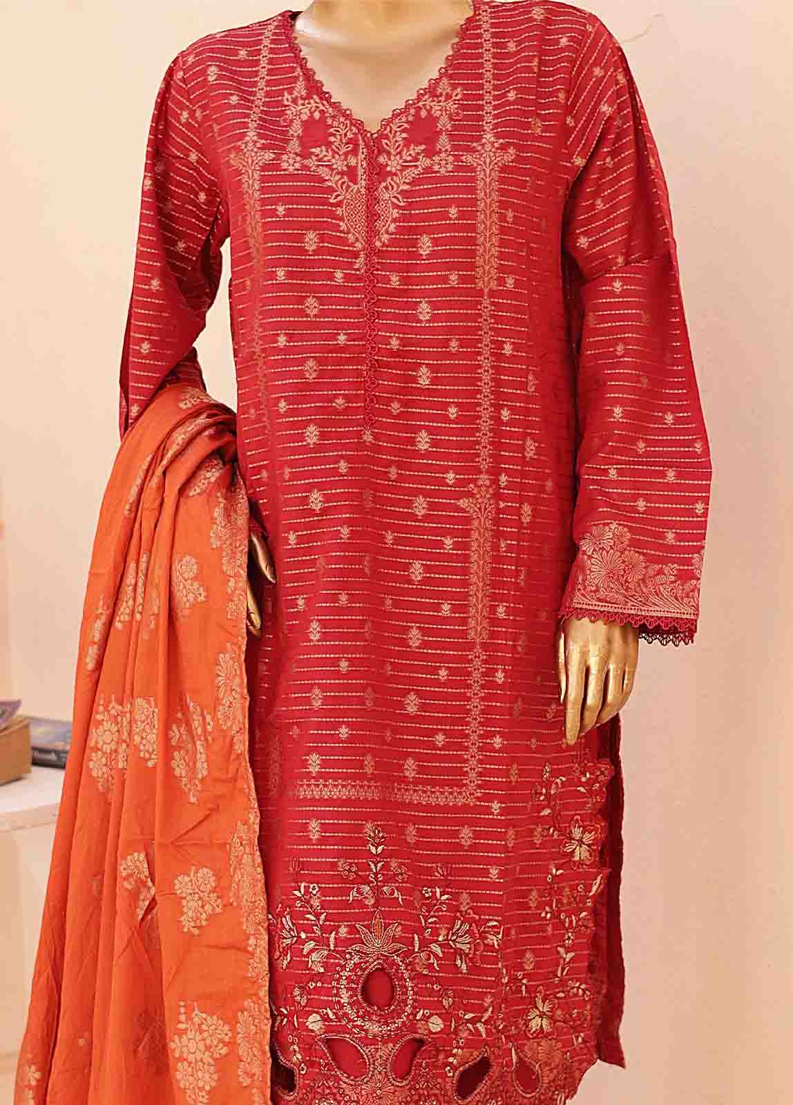 Bin Saeed Fabric - BSE-2302-3 Piece Jacquard Stitched Suit