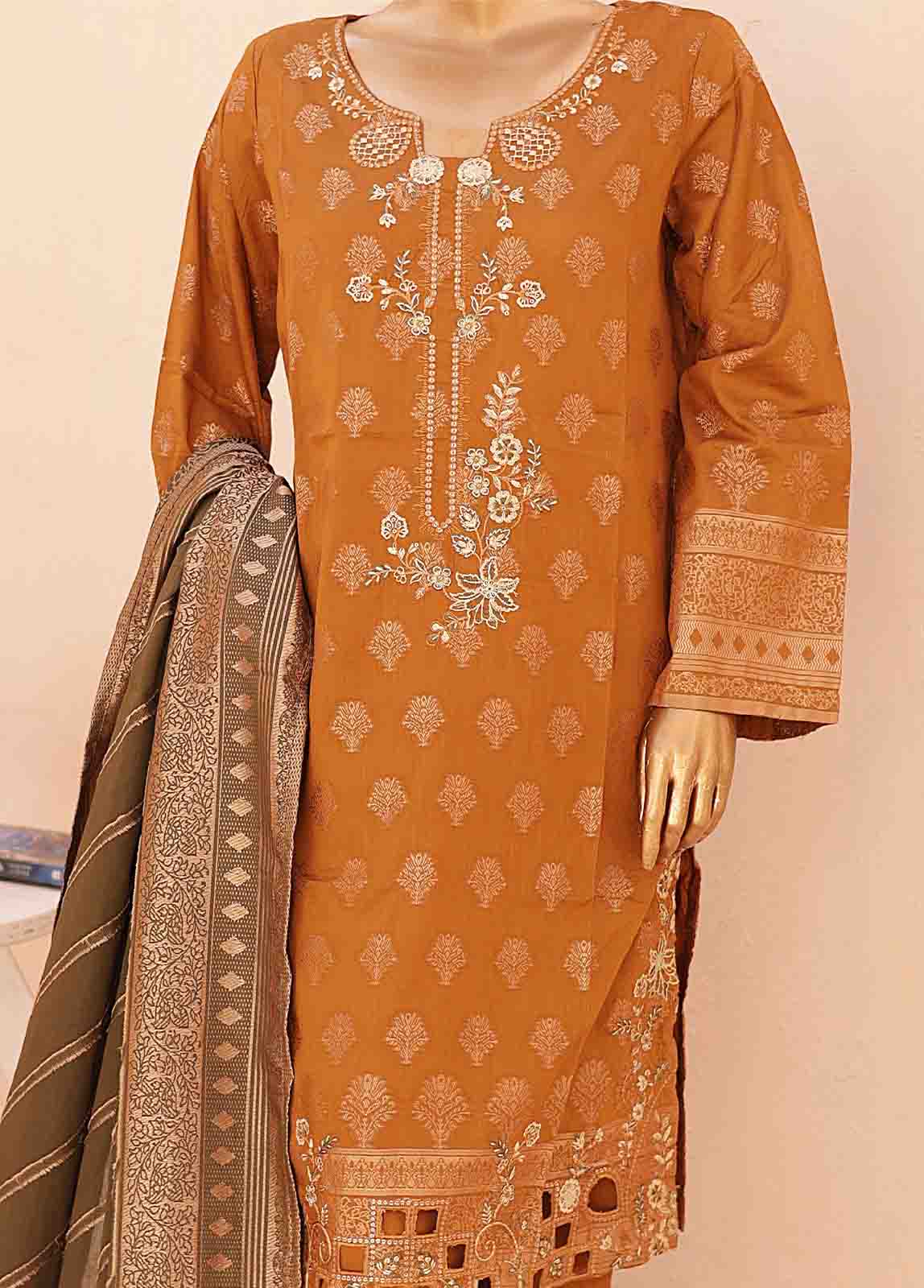 Bin Saeed Fabric - BSE-2304-3 Piece Jacquard Stitched Suit