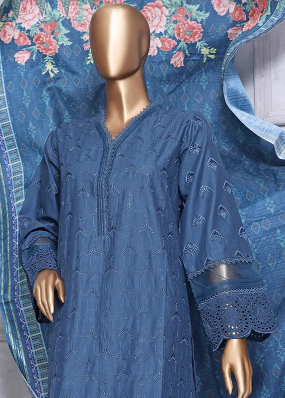 Bin Saeed Fabric - BTS-0014 - 3 Piece ChikanKari Stitched Suit