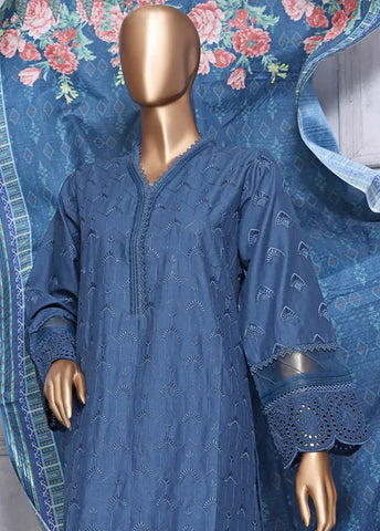 Bin Saeed Fabric - BTS-0014 - 3 Piece ChikanKari Stitched Suit