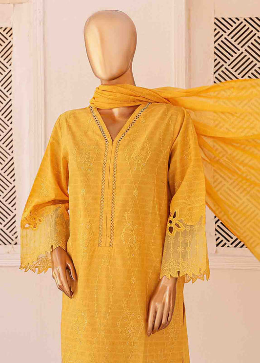 CK-ED-455 B-3 Piece Chikankari Stitched Suit