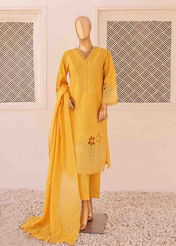 Bin Saeed Fabric - CK-ED-455 B-3 Piece Chikankari Stitched Suit