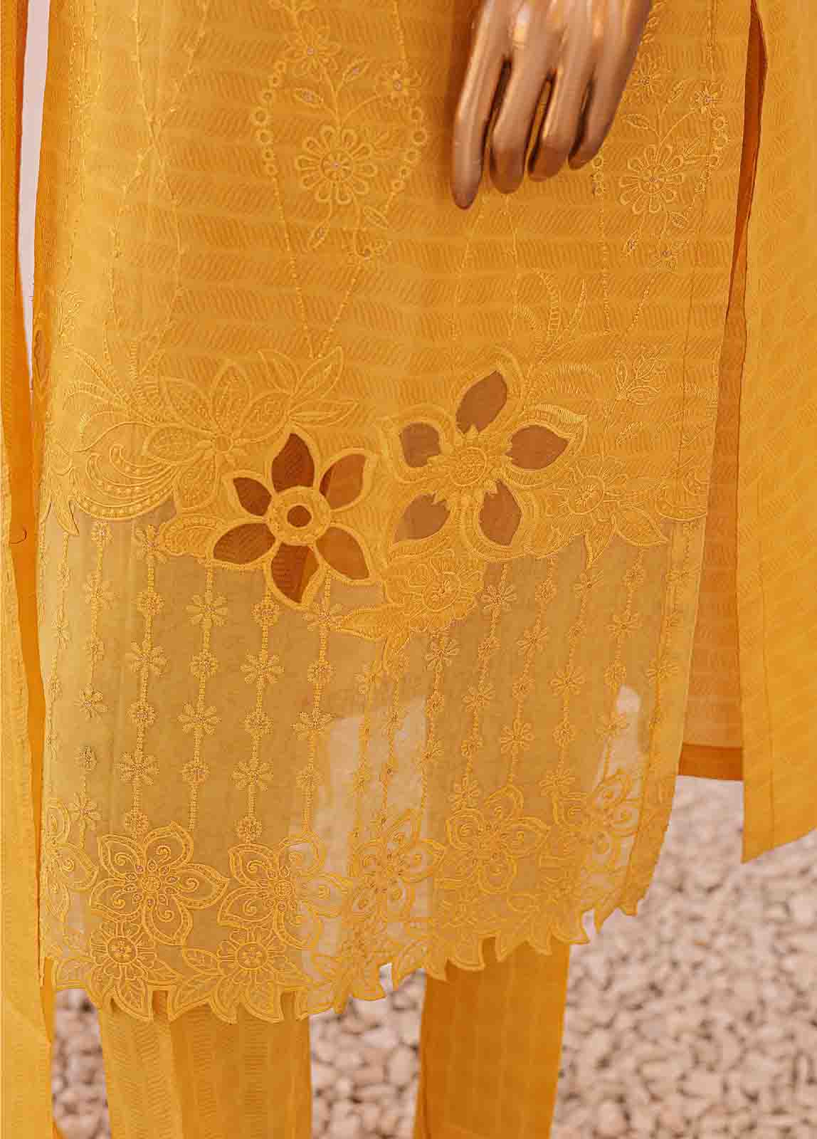 Bin Saeed Fabric - CK-ED-455 B-3 Piece Chikankari Stitched Suit