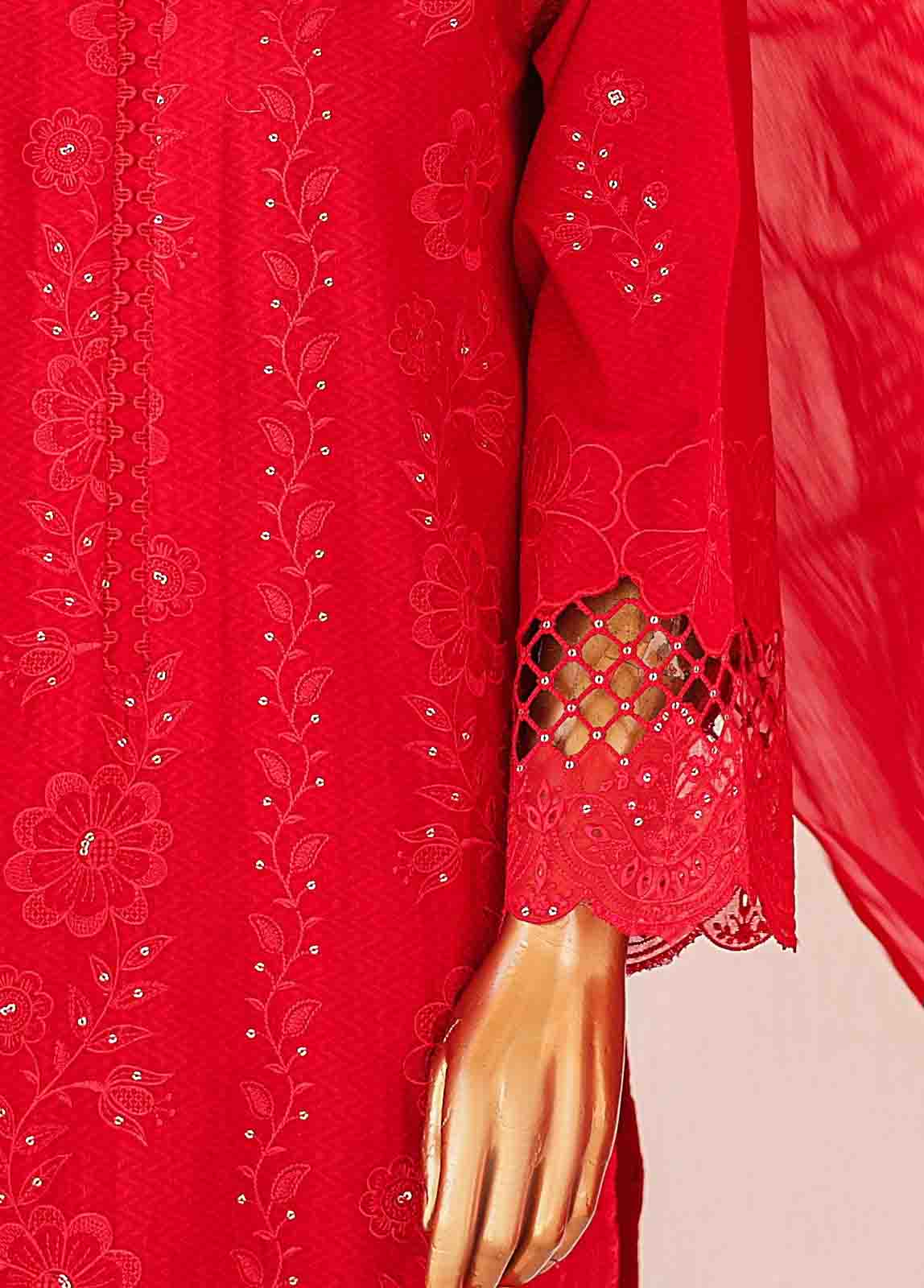 Bin Saeed Fabric - CK-ED-457 A-3 Piece Chikankari Stitched Suit