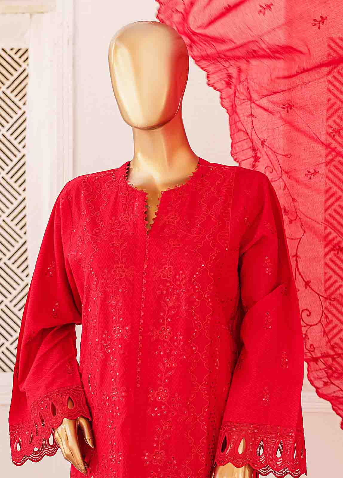 Bin Saeed Fabric - CK-ED-457 B-3 Piece Chikankari Stitched Suit