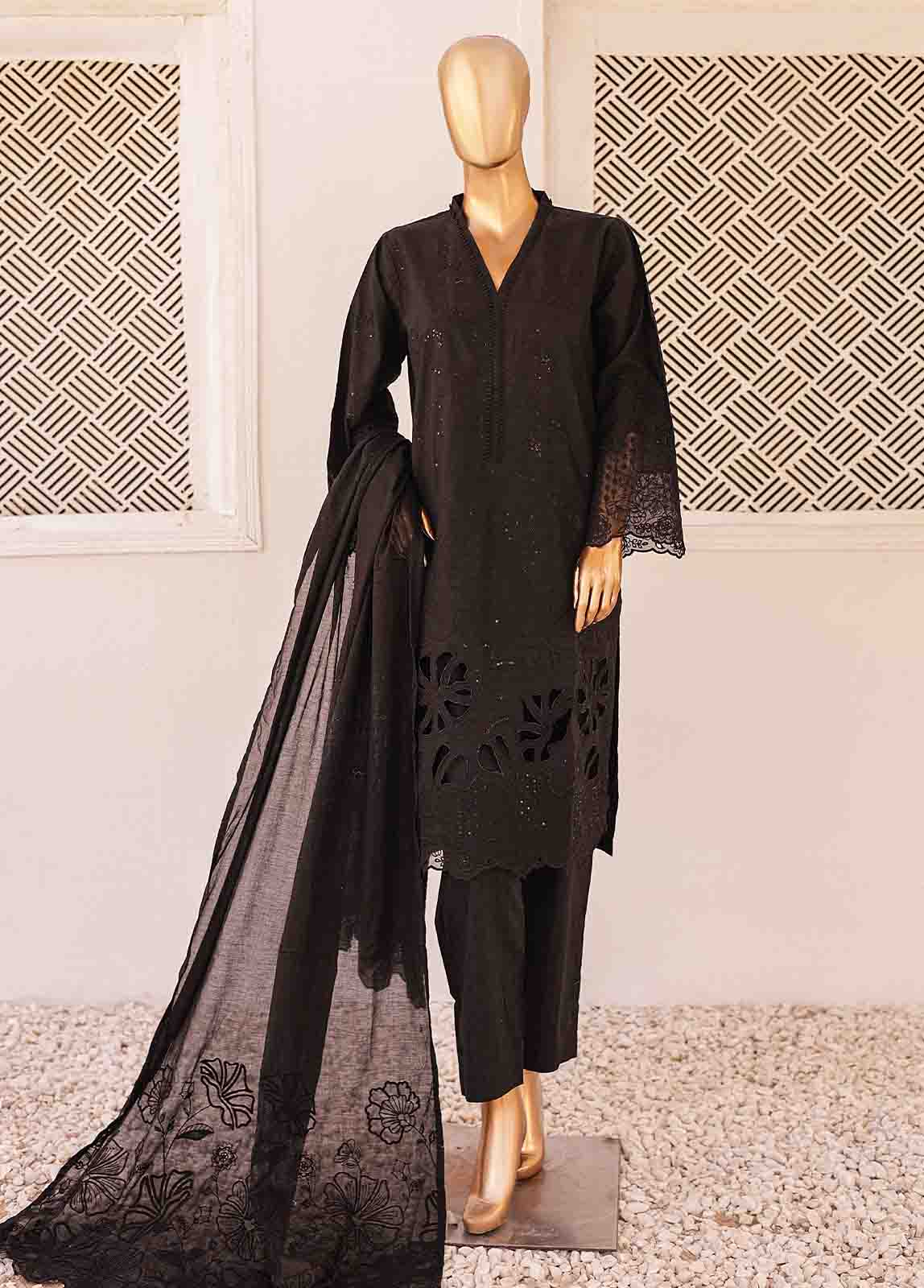 Bin Saeed Fabric - CK-ED-459 A-3 Piece Chikankari Stitched Suit