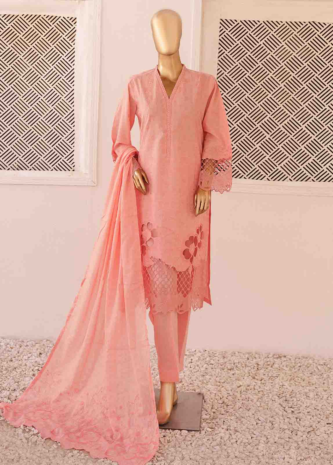 Bin Saeed Fabric - CK-ED-462 A-3 Piece Chikankari Stitched Suit