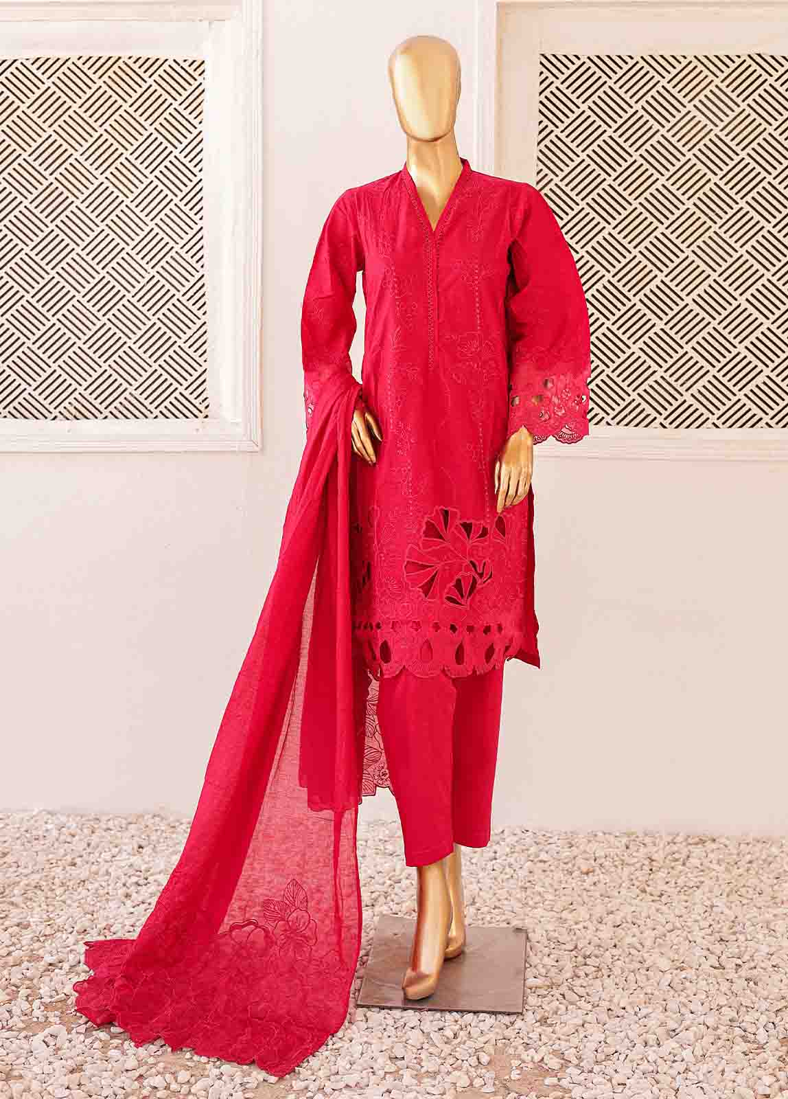 Bin Saeed Fabric - CK-ED-467 A-3 Piece Chikankari Stitched Suit