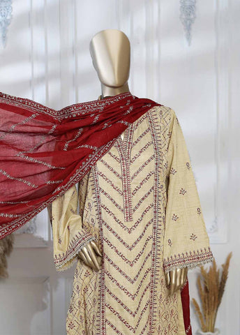Bin Saeed Fabric - CMS-26-TF- 3 Piece Embroidered Stitched Suit