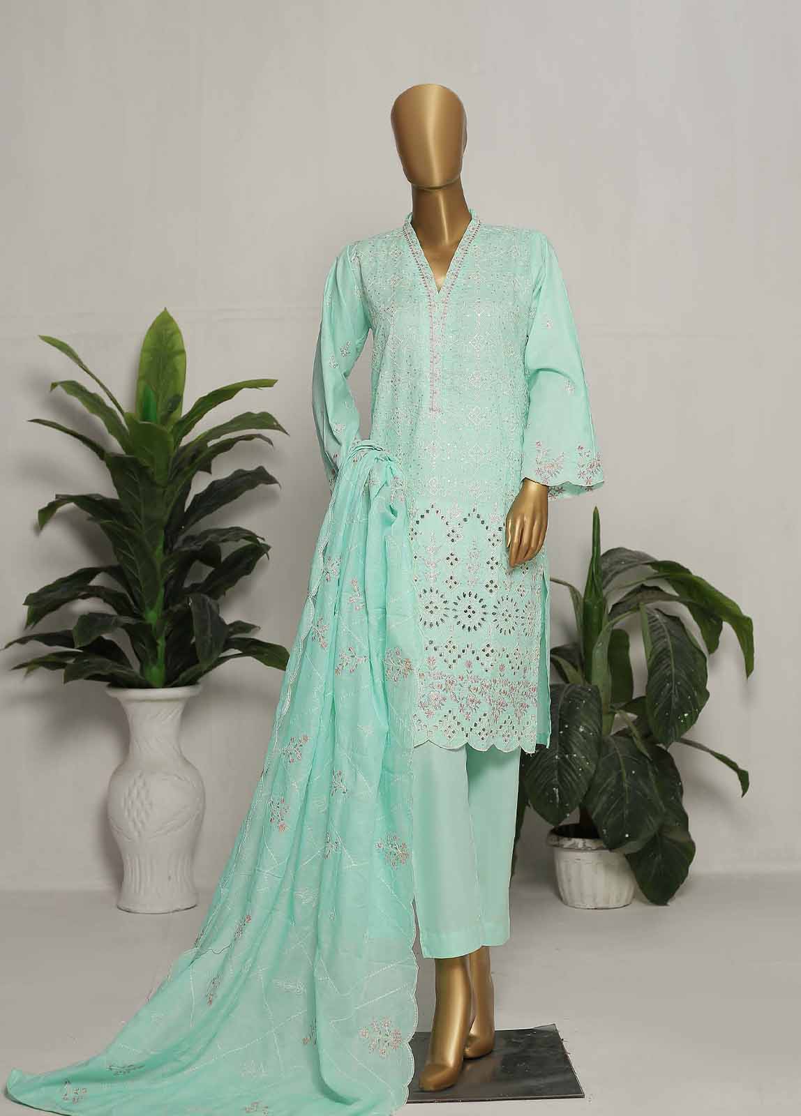 CMS-28-TF- 3 Piece Embroidered Stitched Suit