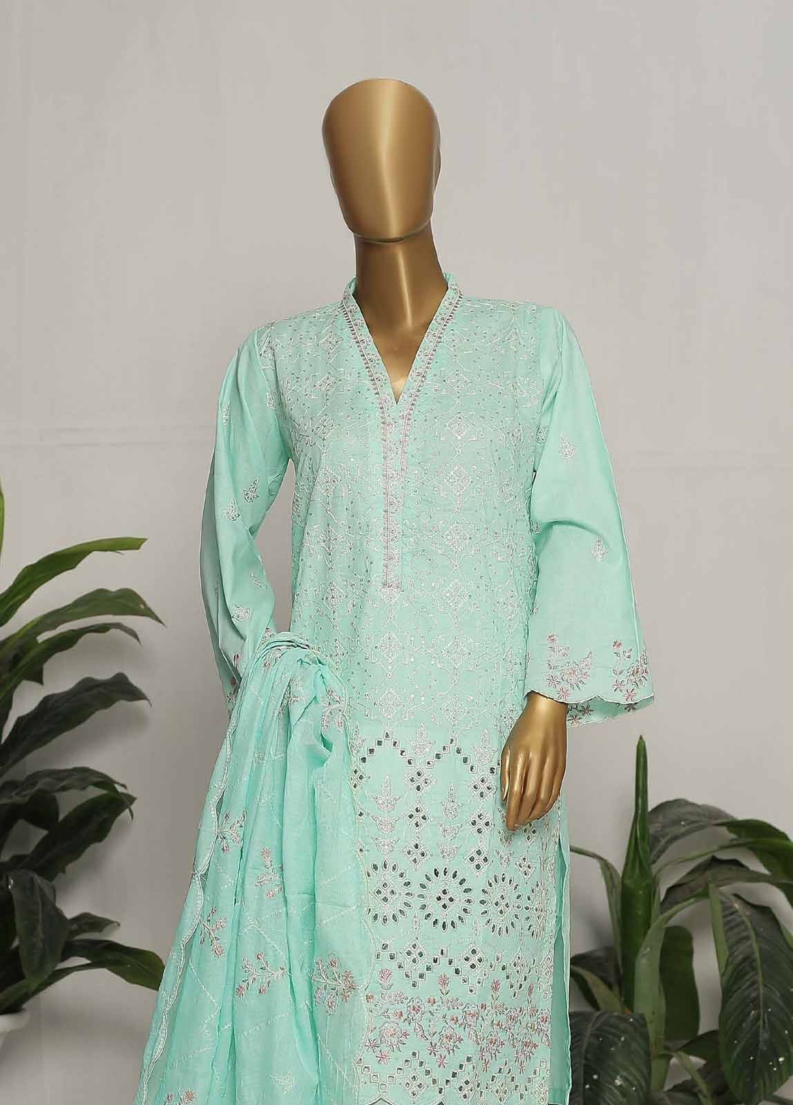 CMS-28-TF- 3 Piece Embroidered Stitched Suit