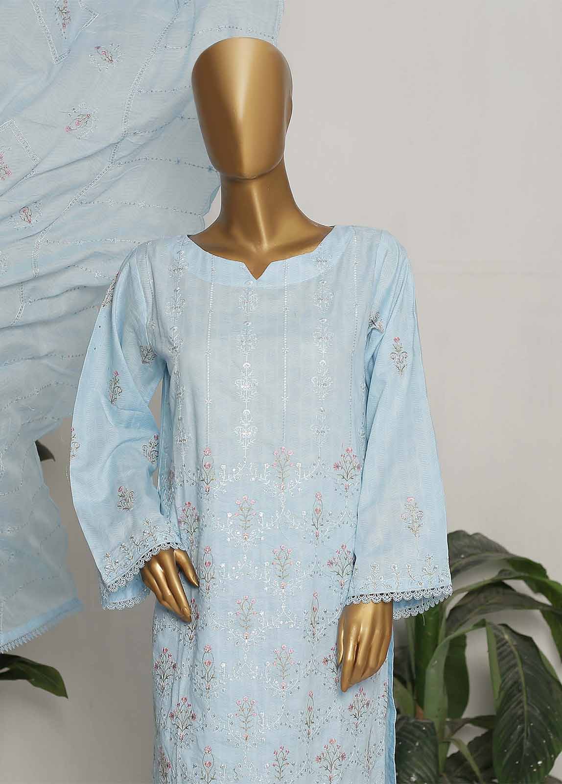 Bin Saeed Fabric - CMS-29-TF- 3 Piece Embroidered Stitched Suit