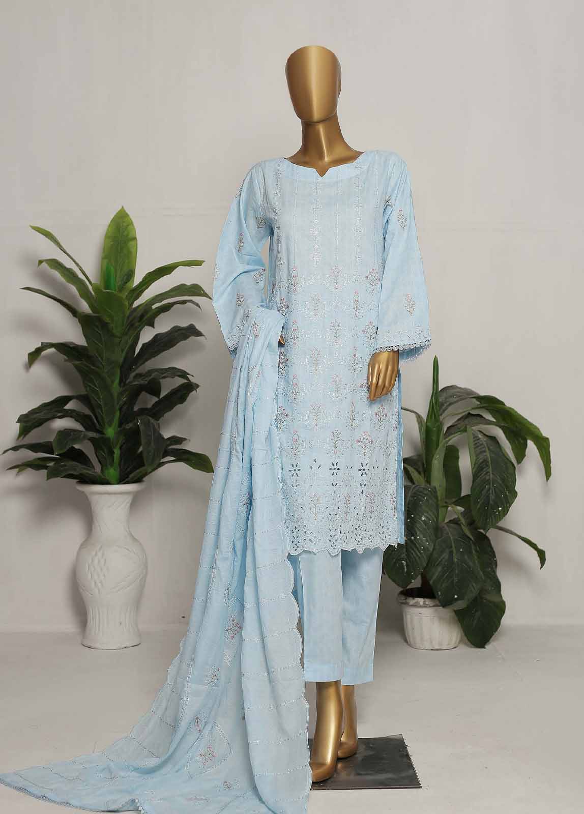 Bin Saeed Fabric - CMS-29-TF- 3 Piece Embroidered Stitched Suit