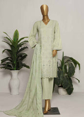 CMS-30-TF- 3 Piece Embroidered Stitched Suit