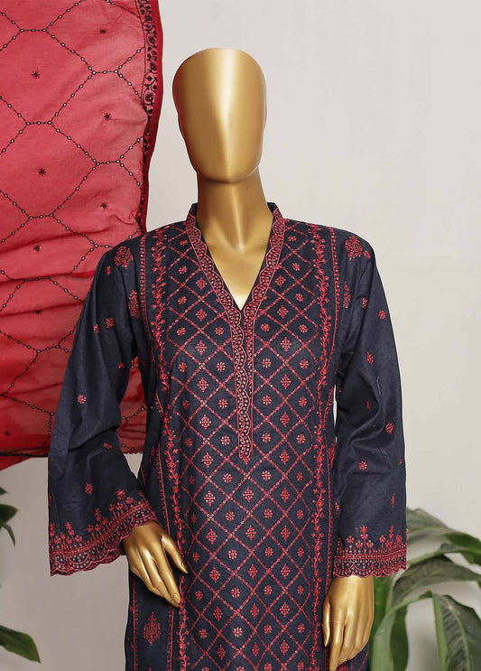 CMS-31-TF- 3 Piece Embroidered Stitched Suit