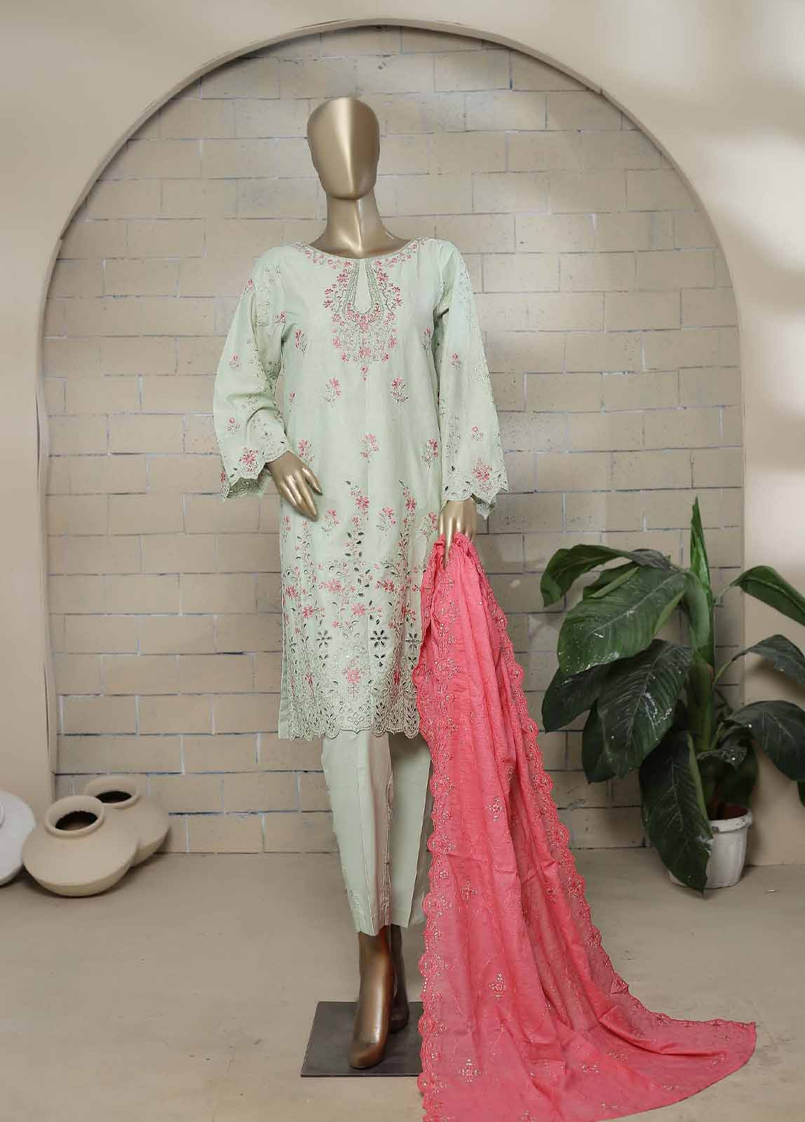 CMS-33-TF- 3 Piece Embroidered Stitched Suit