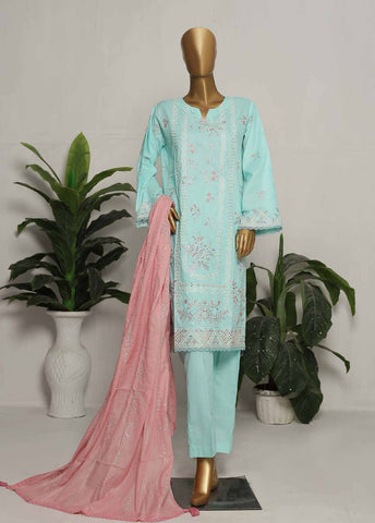 Bin Saeed Fabric - CMS-40-TF- 3 Piece Embroidered Stitched Suit