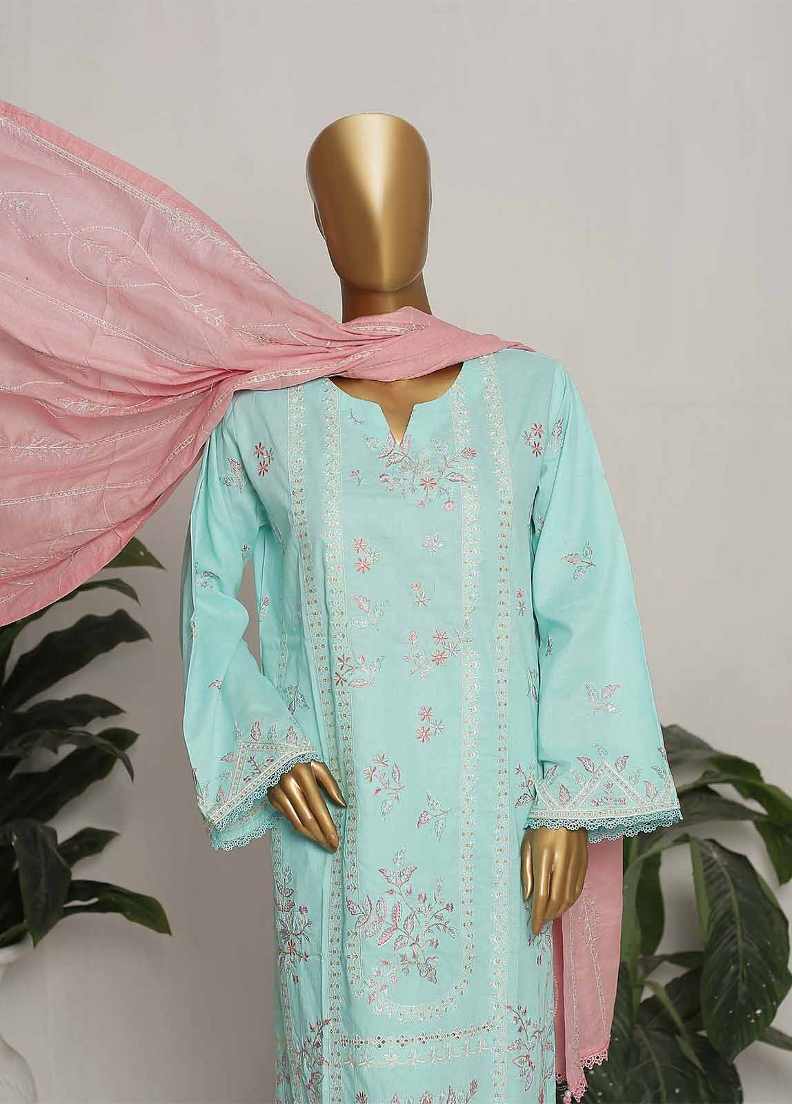 Bin Saeed Fabric - CMS-40-TF- 3 Piece Embroidered Stitched Suit