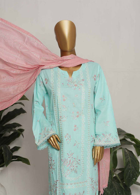 CMS-40-TF- 3 Piece Embroidered Stitched Suit