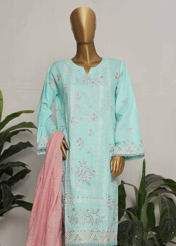 CMS-40-TF- 3 Piece Embroidered Stitched Suit