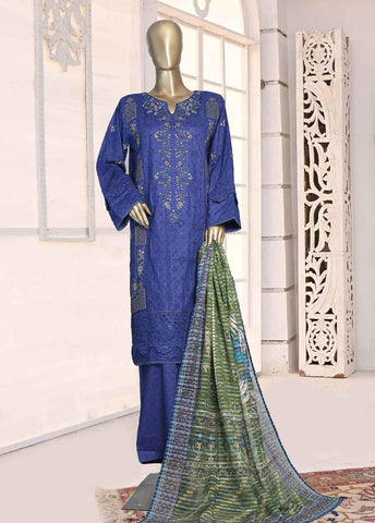 Bin Saeed Fabric - CMSTF-005-3 Piece More bagh Chickenkari