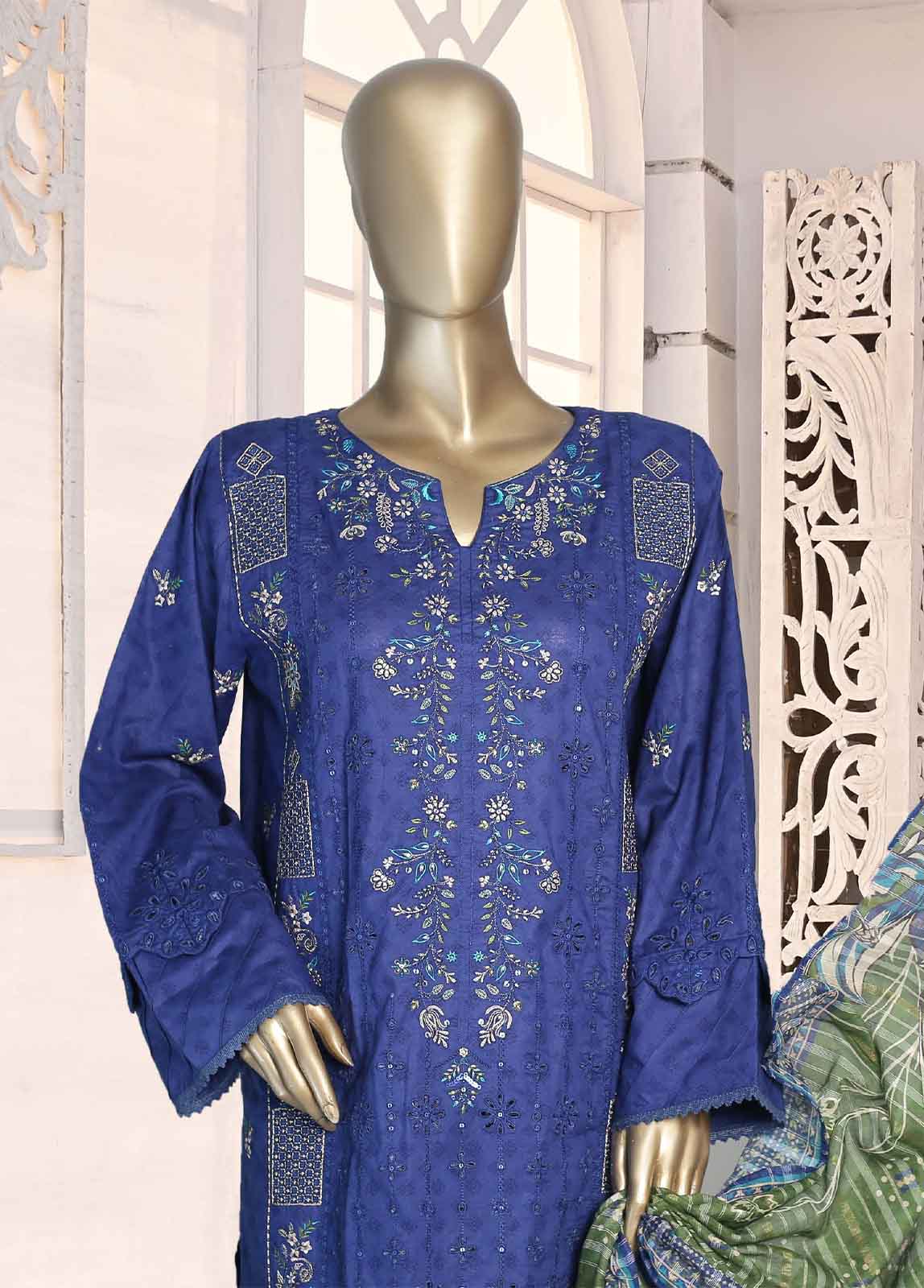 Bin Saeed Fabric - CMSTF-005-3 Piece More bagh Chickenkari