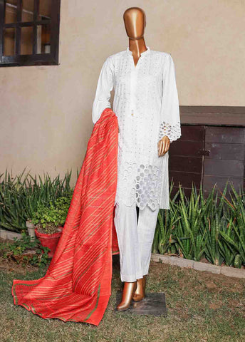 Bin Saeed Fabric - CMSTF-19 B- 3 Piece Embroidered Stitched Suit