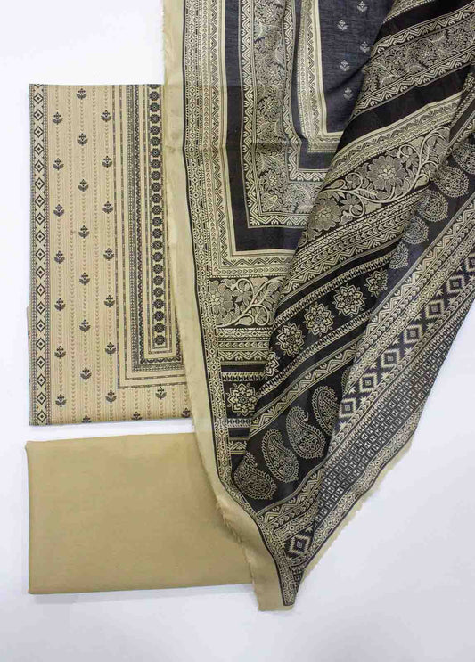 Bin Saeed Fabric - D-0116-3 Piece Cotton Digital Printed UnStitched Suit