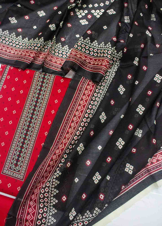 D-0117-3 Piece Lawn Digital Printed UnStitched Suit
