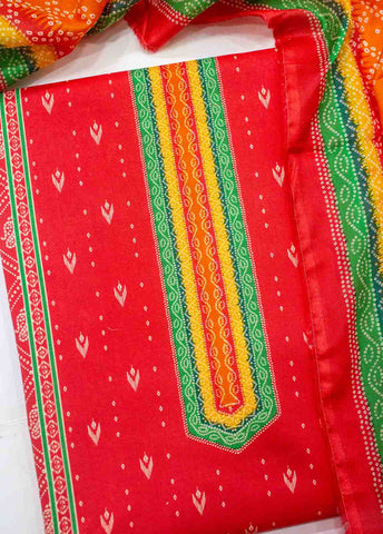 Bin Saeed Fabric - D-015-3 Piece Lawn Digital Printed UnStitched Suit