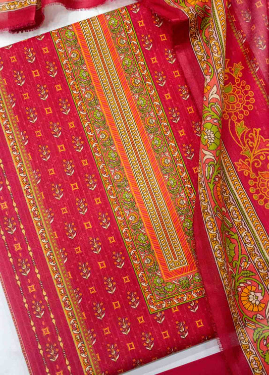 D-0152-3 Piece Lawn Digital Printed UnStitched Suit