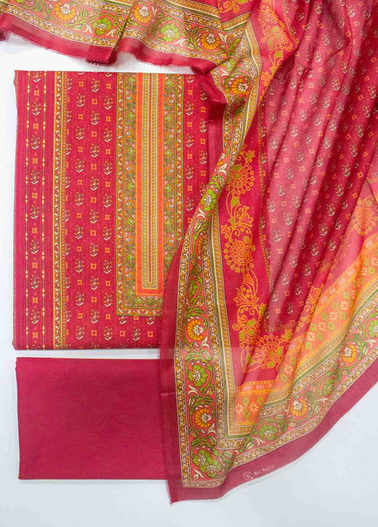 D-0152-3 Piece Lawn Digital Printed UnStitched Suit