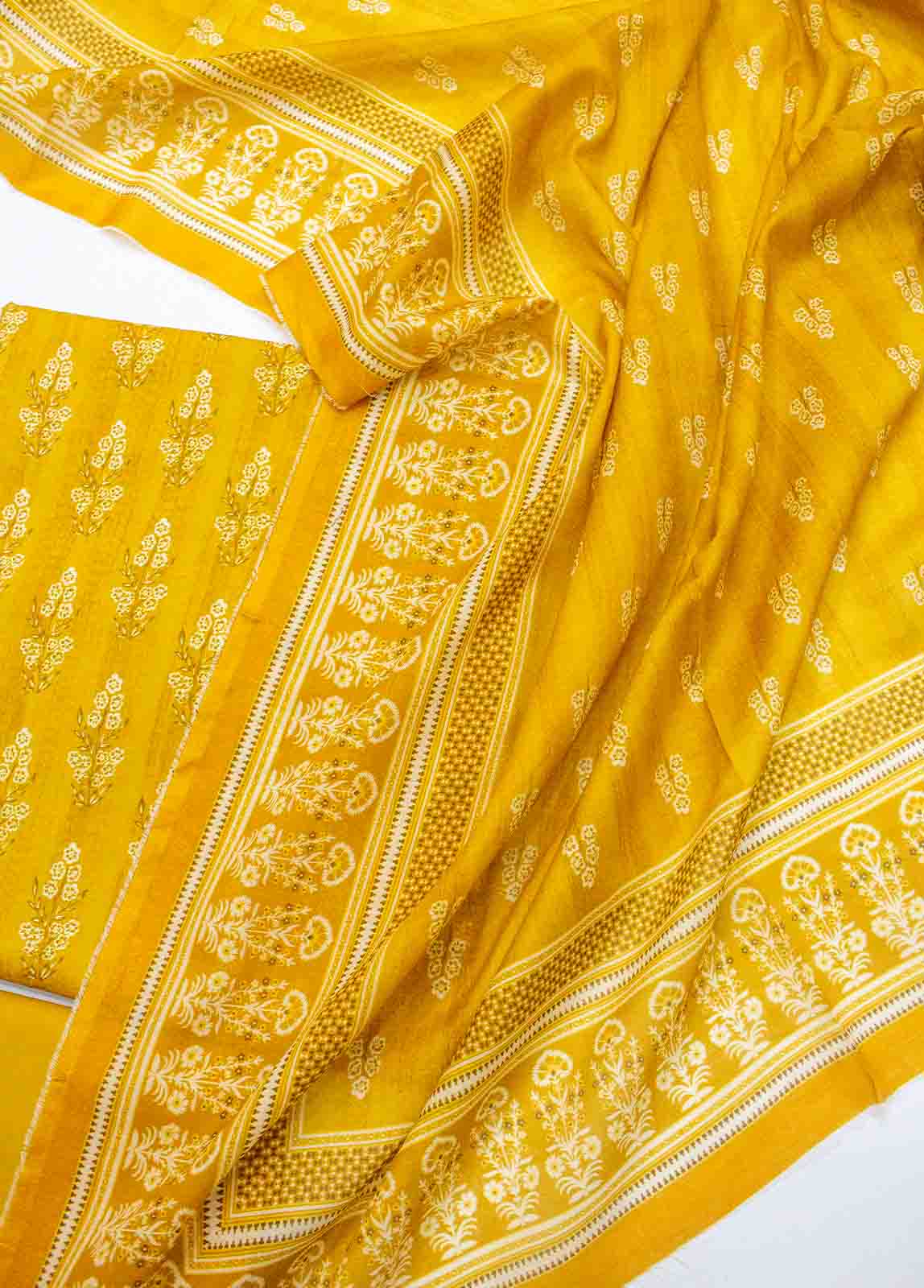 Bin Saeed Fabric - D-0157-3 Piece Lawn Digital Printed UnStitched Suit