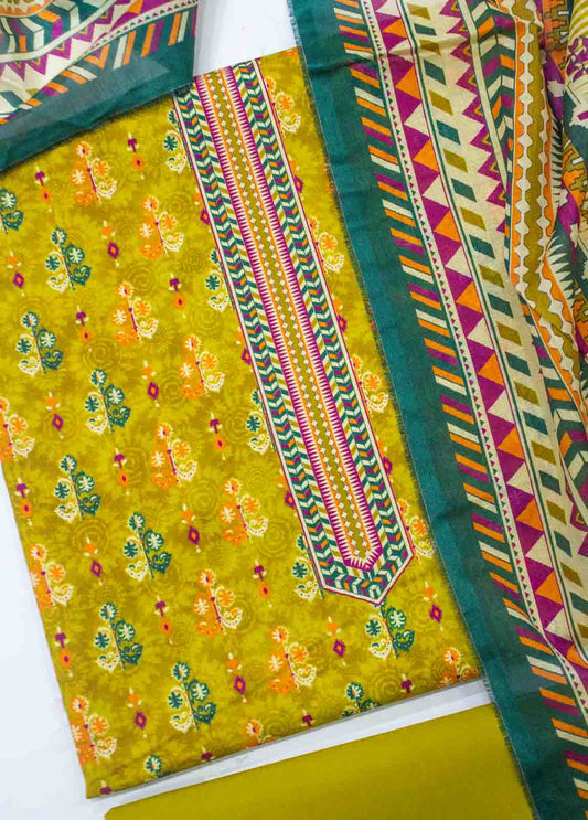D-0161-3 Piece Lawn Digital Printed UnStitched Suit